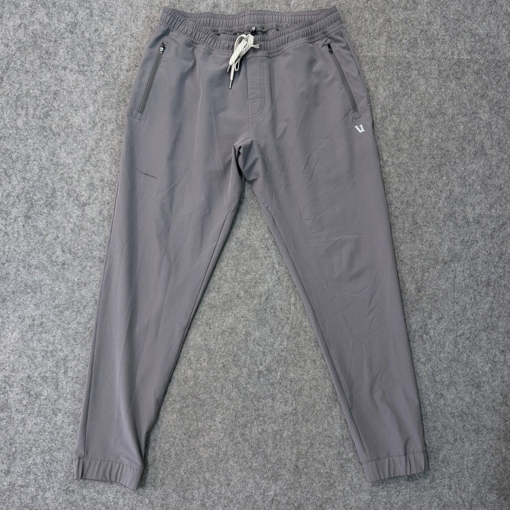 Vuori Gray Transit Technical Performance 30" Jogger Pants Men's Size Large